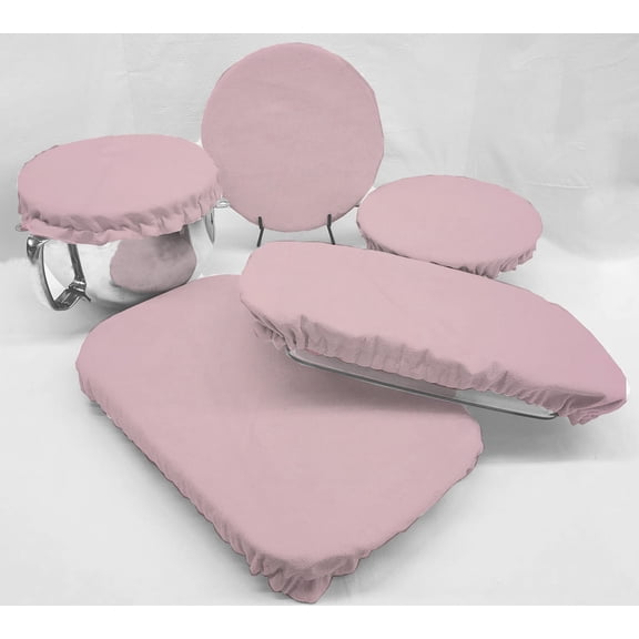 Solid Reusable Fabric Bowl and Casserole Pan Covers by Penny's Needful Things (2 Casserole Pan Covers) (Pink)