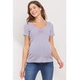 thumbnail image 1 of Solid Rib Knit Sweetheart Neckline Maternity Basic Top, 1 of 4