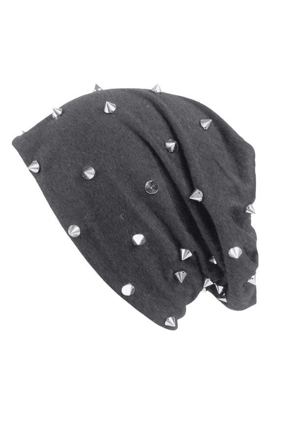 Solid Rivets Beanie Hat for Women and Men - Hiphop Style, Stud Rivets Design, Windproof, Elastic, Comfortable