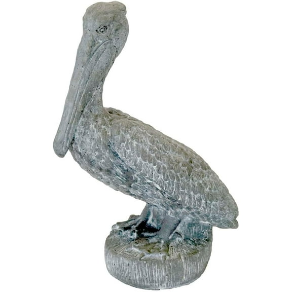 Solid Rock Stoneworks 18" Pelican Concrete Statue - Flint Color