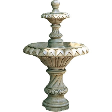 Solid Rock Stoneworks 2 Tier Cascading Fountain - 60" Tall - Cypress