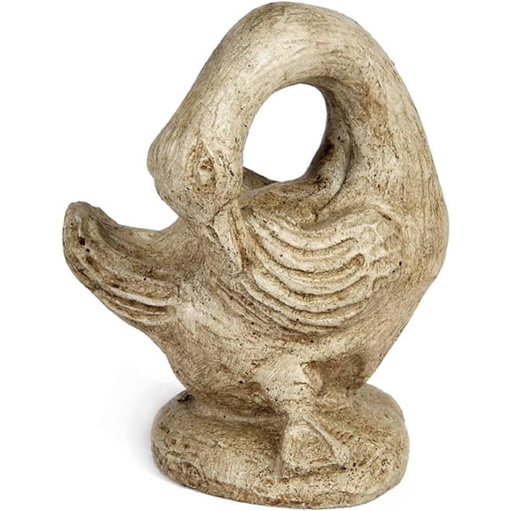 Solid Rock Stoneworks Baby Geese Sculpture (Scratch), 7" Tall, Buff Color