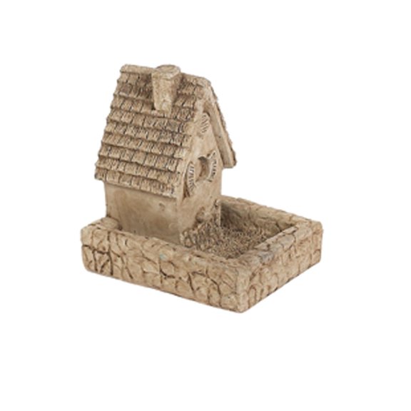 Solid Rock Stoneworks Birdfeeder- 10" h x 7" w x 9" d- Buff