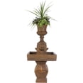 thumbnail image 1 of Solid Rock Stoneworks Concrete 4 Spill Fleur Plain Urn Fountain - 66" Tall - Espresso, 1 of 2