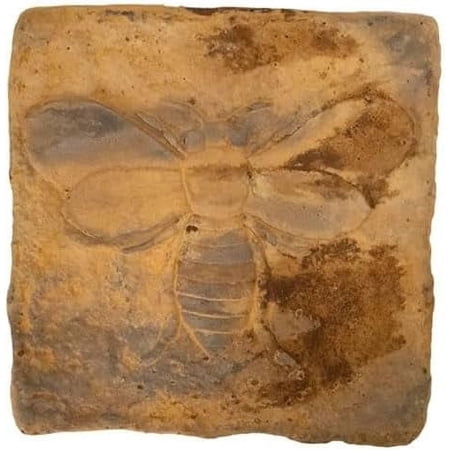 Solid Rock Stoneworks Concrete Bee Stepping Stones, Pack of 2, Rust