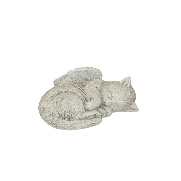 Solid Rock Stoneworks Concrete Cat Memorial Statue for Outdoor Garden