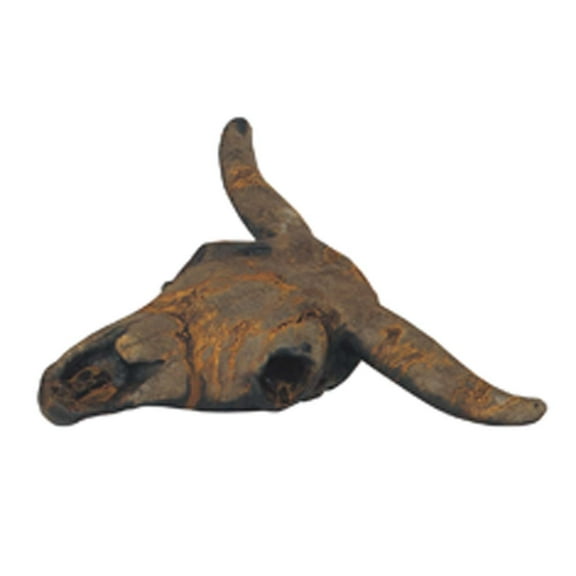Solid Rock Stoneworks Concrete Cow Skull - Rust Stain