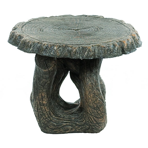 Solid Rock Stoneworks Concrete Driftwood Table - Outdoor Use - 18" Tall - Autumn Brown