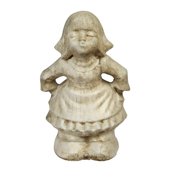 Solid Rock Stoneworks Concrete Dutch Girl - 14" h x 9" w x 8" d - Buff