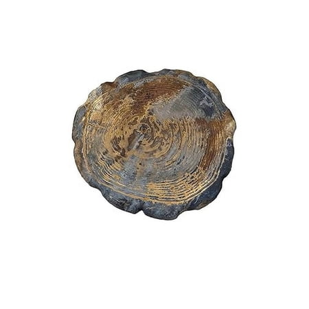 Solid Rock Stoneworks Concrete Large Log Stepping Stone - 19" in Diameter, 2" Tall - Rust
