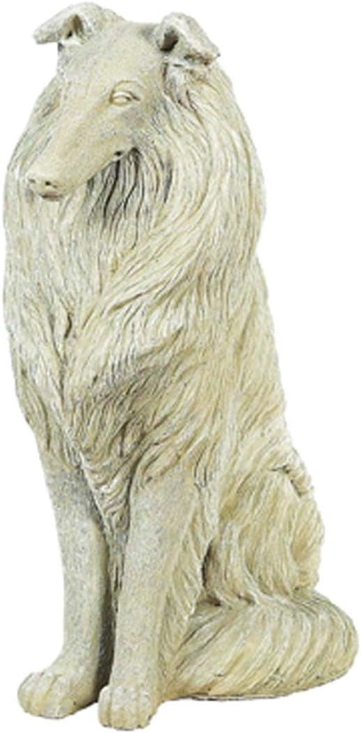 Concrete Statue Border Collie Pet memorial painted as a