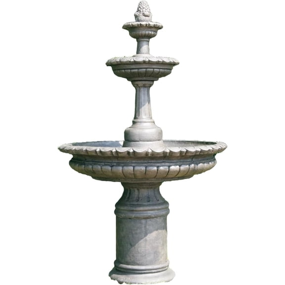 Solid Rock Stoneworks Concrete Niagara Fountain - 97" Tall - Pre Aged