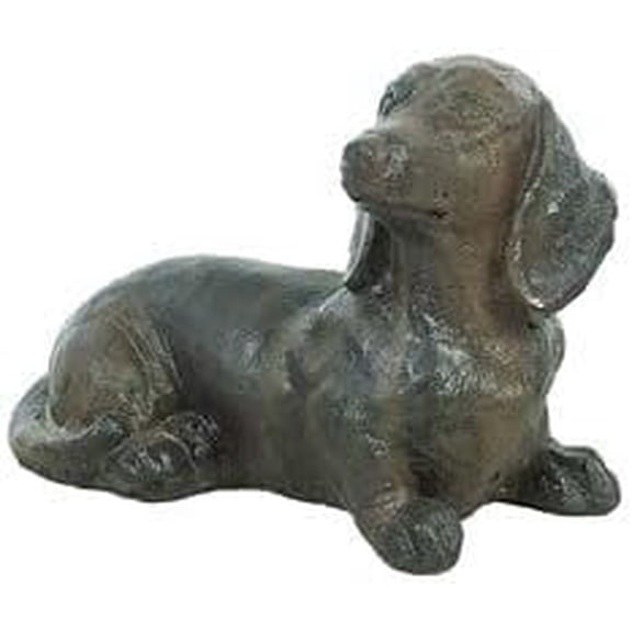 Solid Rock Stoneworks Concrete Small Sausage Dog- 7" Tall - New Rust