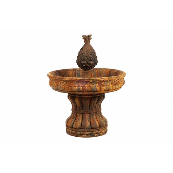 Solid Rock Stoneworks Concrete Welcome Fountain - 40" Tall - Rust