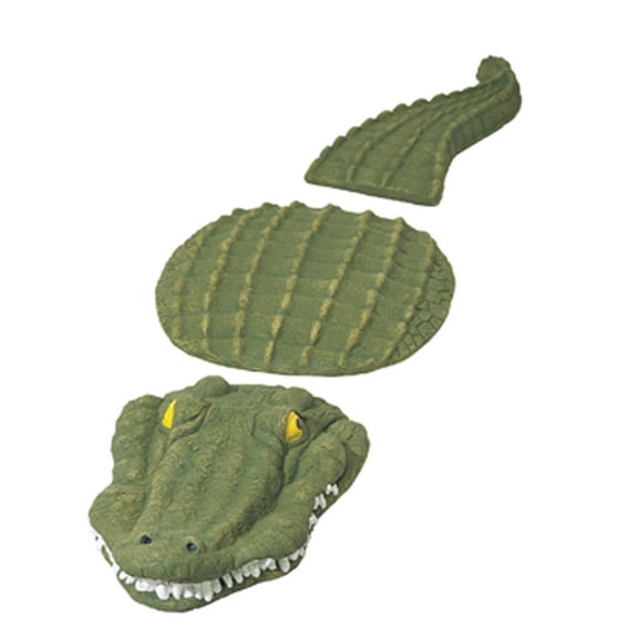 Solid Rock Stoneworks Crocodile Stepping Stone Set, 3 Pieces, 40" Long, Life Like Color