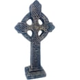 thumbnail image 1 of Solid Rock Stoneworks Cross on Base Decorative Stone Statue 16in Tall Autumn Brown Color, 1 of 2
