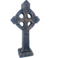 Solid Rock Stoneworks Cross on Base Decorative Stone Statue 16in Tall