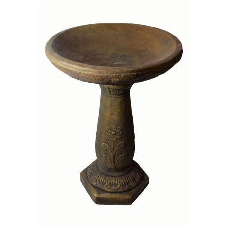 Solid Rock Stoneworks Daisy Pool Birdbath- 26" Tall