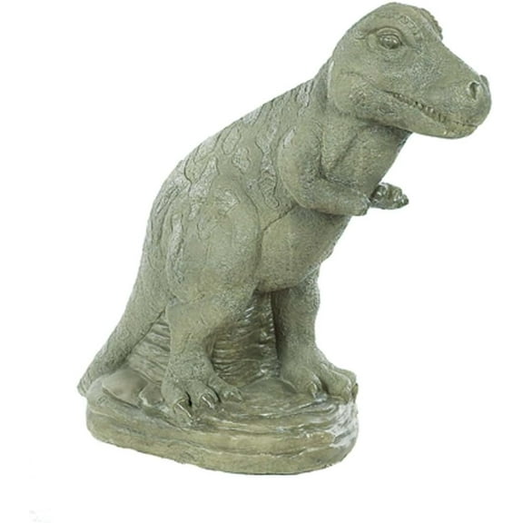 Solid Rock Stoneworks Dinosaur Concrete Statue, 33 Inches Tall, Pre Aged Color