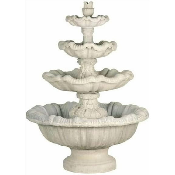Solid Rock Stoneworks Extra Large 4 Tier Outdoor Garden Fountain - 70" Tall