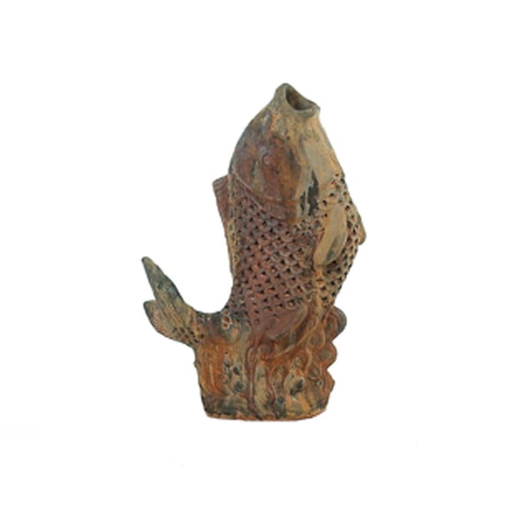 Solid Rock Stoneworks Fish on Tail - 21" Tall x 15" w x 10" d - Rust Stain