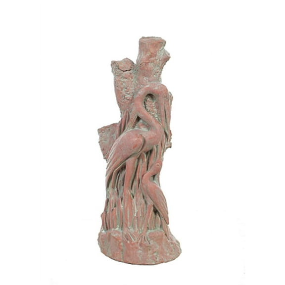 Solid Rock Stoneworks Heron Family Concrete Statue - 21" Tall, Brick Color