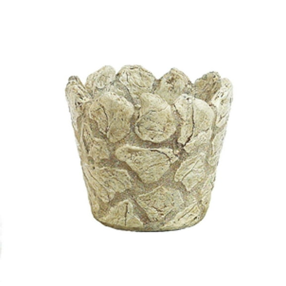 Solid Rock Stoneworks Jagged Stone Planter - 12"Tall x 15"diameter - Buff Color