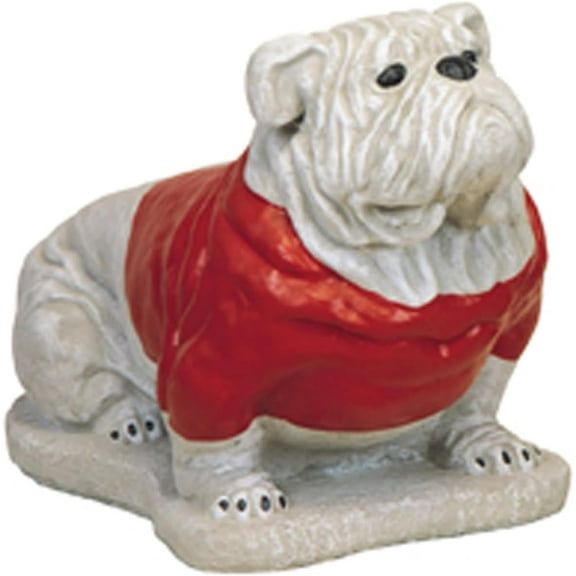 Solid Rock Stoneworks Large Bulldog Concrete Statue, 18" Tall, Life Like Color