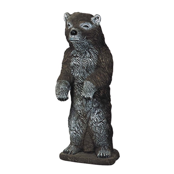 Solid Rock Stoneworks Large Standing Bear Concrete Statue, 28" Tall, Life Like Color