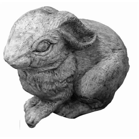 Solid Rock Stoneworks Momma Rabbit from Set Concrete Statue, 7" Tall
