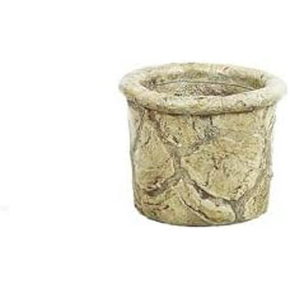 Solid Rock Stoneworks Mortared Stone Planter - 9"Tall x 11"d - Buff Finish