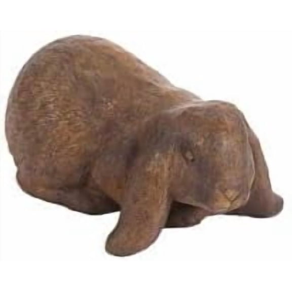 Solid Rock Stoneworks Rabbit Laying with Floppy Ears - 6" Tall - Tobacco Rd