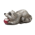 thumbnail image 1 of Solid Rock Stoneworks Racoon with Apple Life Like Stone Statue 6in Tall Life Like Color, 1 of 1