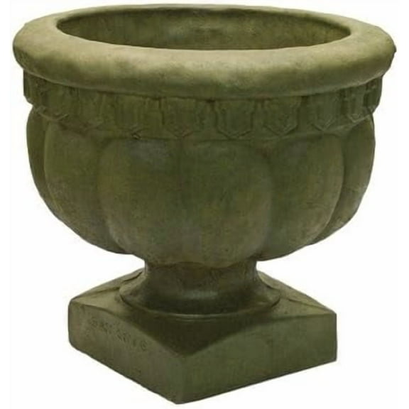 Solid Rock Stoneworks Roman Stone Planter 13" Tall x 15" Diameter Aged Pine Color