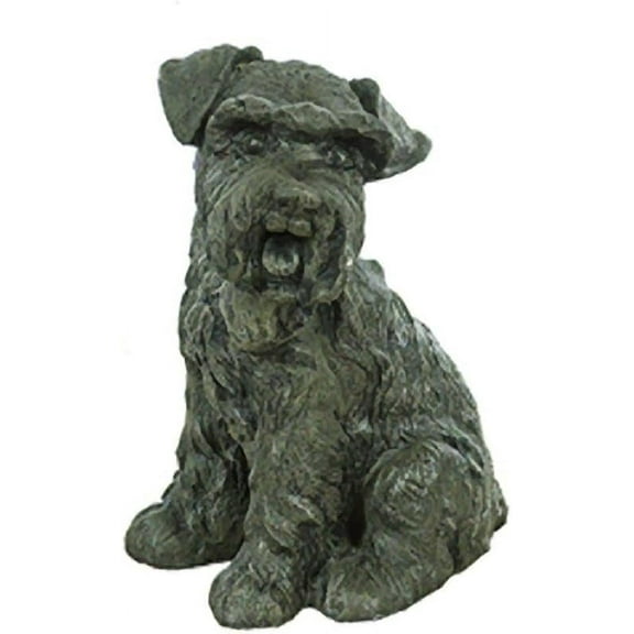Solid Rock Stoneworks Scottish Terrier Stone Animal Statue 10" Tall Graphite Color