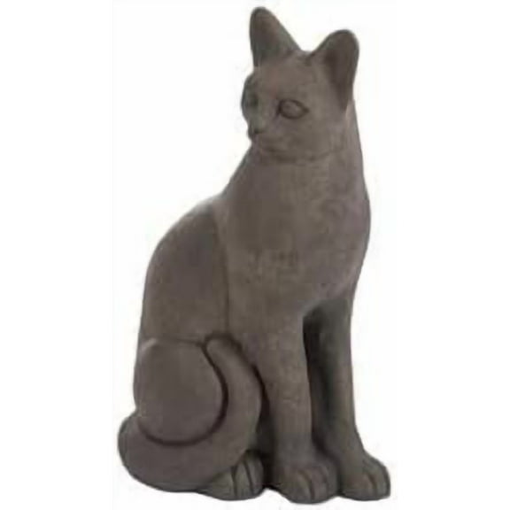 Solid Rock Stoneworks Siamese Cat Statue - Graphite - 15" Tall x 9" W x 6" D