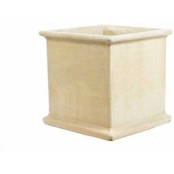 Solid Rock Stoneworks Small Box Planter - 10" h x 10" d Square - Desert Sand