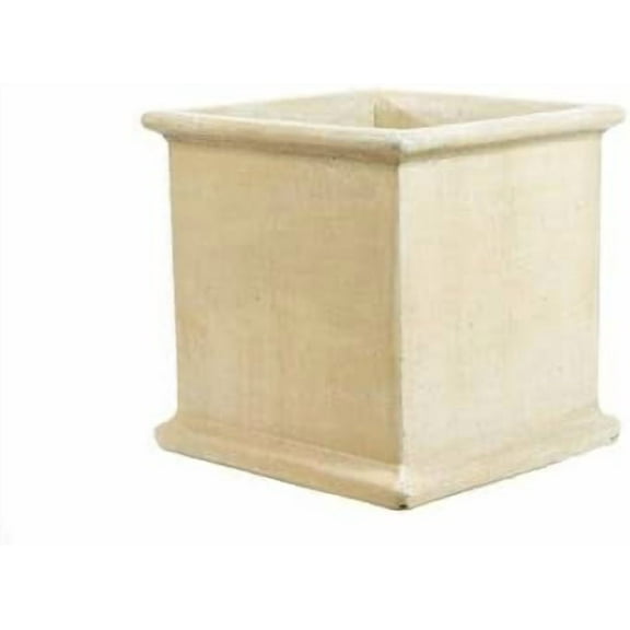 Solid Rock Stoneworks Small Box Planter - 10" h x 10" d Square - Desert Sand