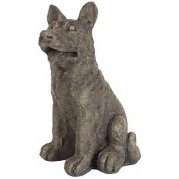 Solid Rock Stoneworks Small German Shepherd- Graphite- 9" Tall x 5" W x 5" D