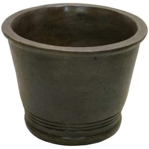 Solid Rock Stoneworks Small Plain 3 Ring Planter Pot - 10"tall x 13"w x 13"d - Mocha