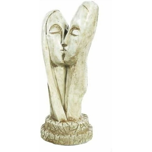 Solid Rock Stoneworks The Kiss Concrete Statue - 18" Tall- Buff
