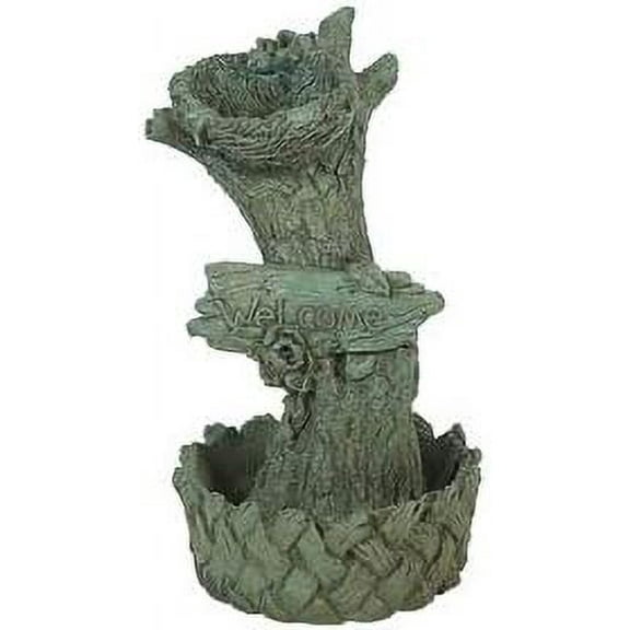 Solid Rock Stoneworks Welcome Post Bird Feeder 26" Tall Cypress Color