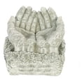 thumbnail image 1 of Solid Rock Stoneworks by His Hands Stone Birdfeeder Statue 6in Tall Marble Tone Color, 1 of 2