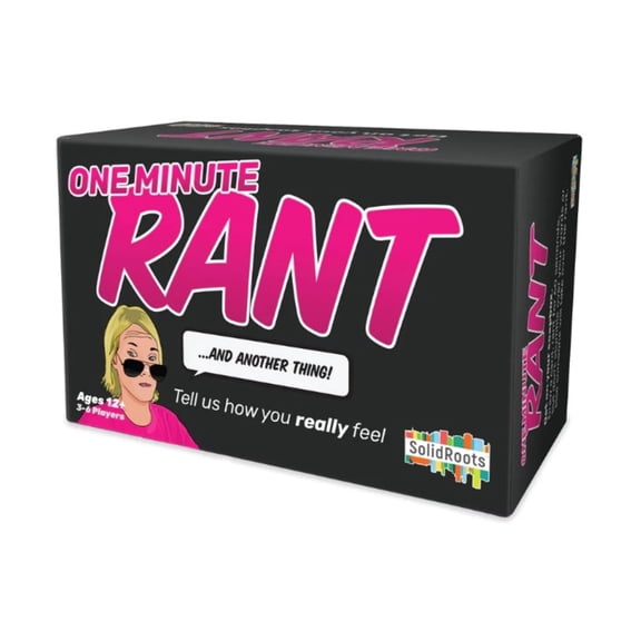 Spin Master Games, SolidRoots One Minute Rant - The Game for People Who Love Controversy | Adult Games for 3-6 Players Ages 12+