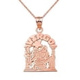 thumbnail image 1 of Solid Rose Gold Zodiac Virgo Pendant Necklace :  10K  Pendant with 22" chain, 1 of 1