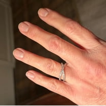 Solid Round Pave Shape Ring Simulated 925 Silver Moissanite Diamond Best Valentine's Surprise Gift Ring