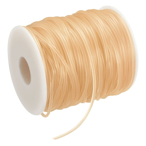 Solid Rubber Cord Tubing 55 Yards 2mm Dia Orange Rubber Tube for DIY Craft Making