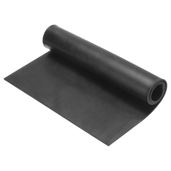 Solid Rubber Sheet 1/8" Thick x 12" Wide x 24" Long, Anti-Slip Neoprene Rubber Roofing Material for Gaskets