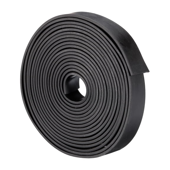 Solid Rubber Strips Neoprene Sheets Rolls 1/8"T x 0.79"W x 78.74"L, DIY Rubber Gasket Sealing Padding