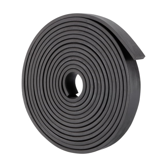 Solid Rubber Strips Neoprene Sheets Rolls 3/16"T x 0.79"W x 236.22"L, DIY Rubber Gasket Sealing Padding